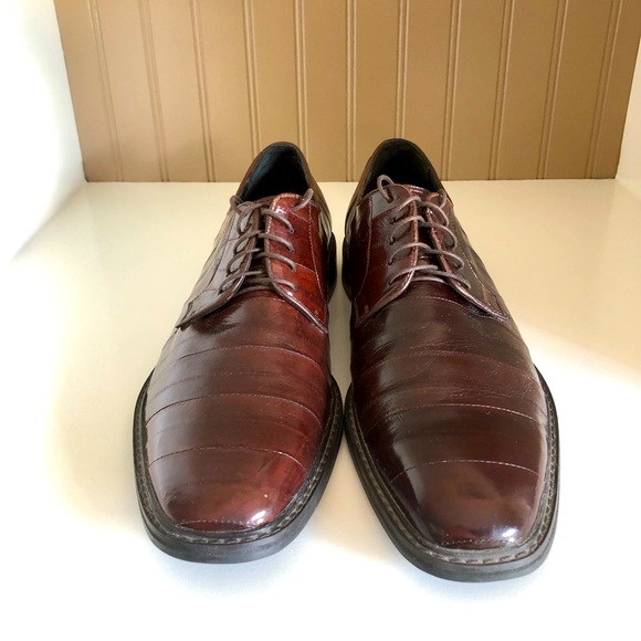 Kenneth Cole Brown Men’s Lace Up Dress Shoes Sz 12 - Picture 2 of 8